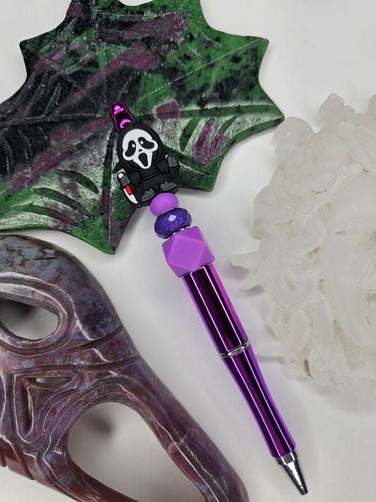 Ghostface Glitz Beaded Pen