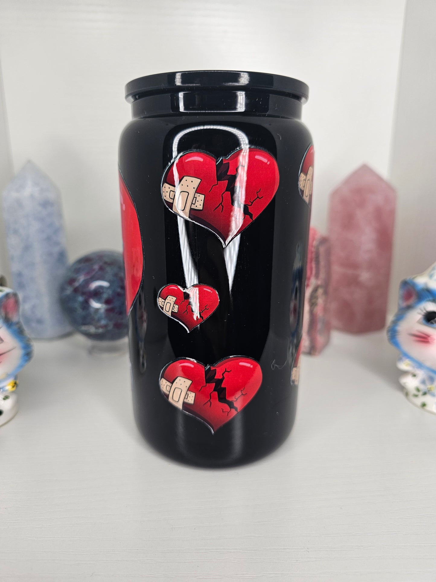 16oz Heartbreaker Glass Cup