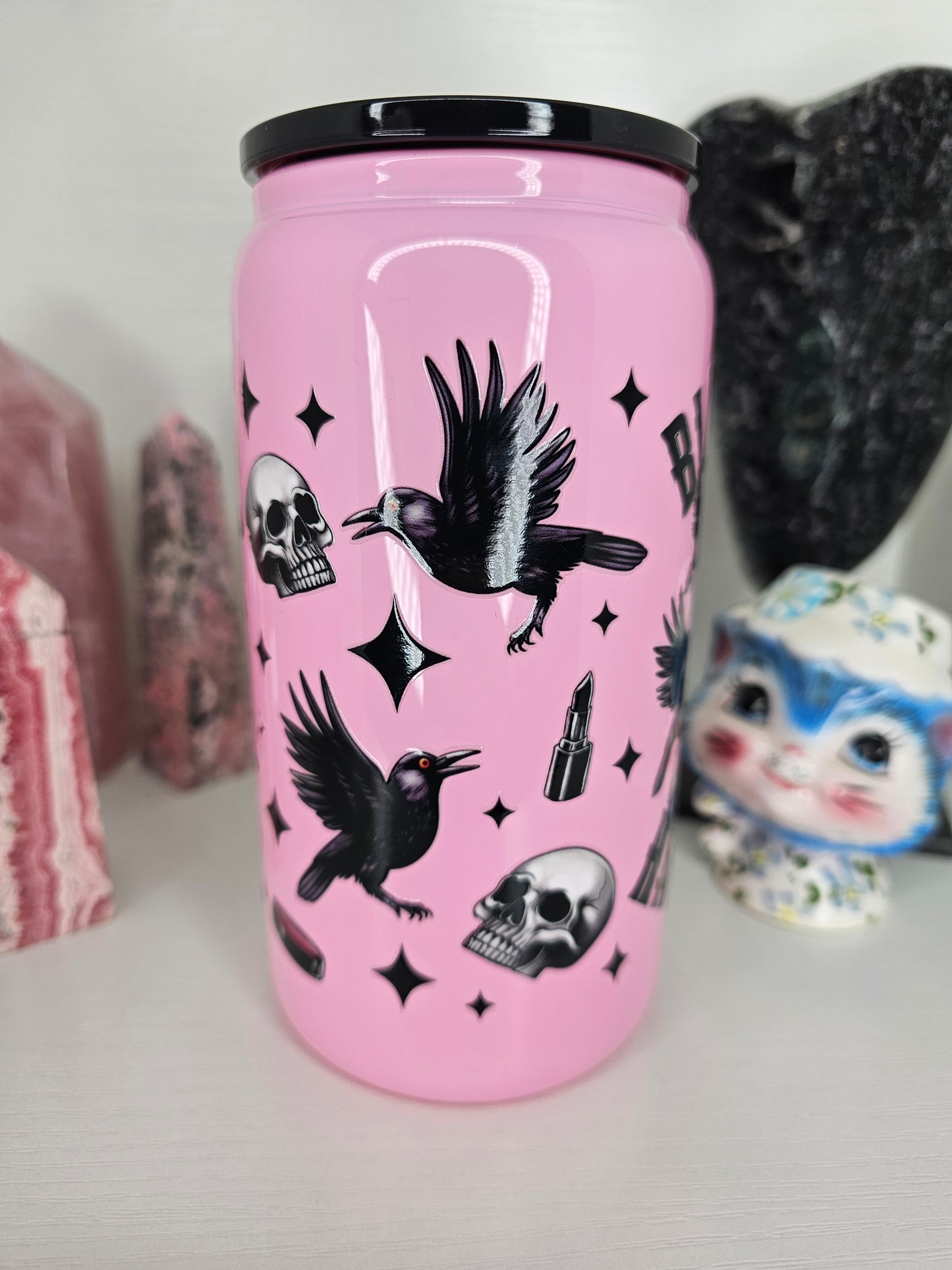 16oz Goth Girl Glass Cup