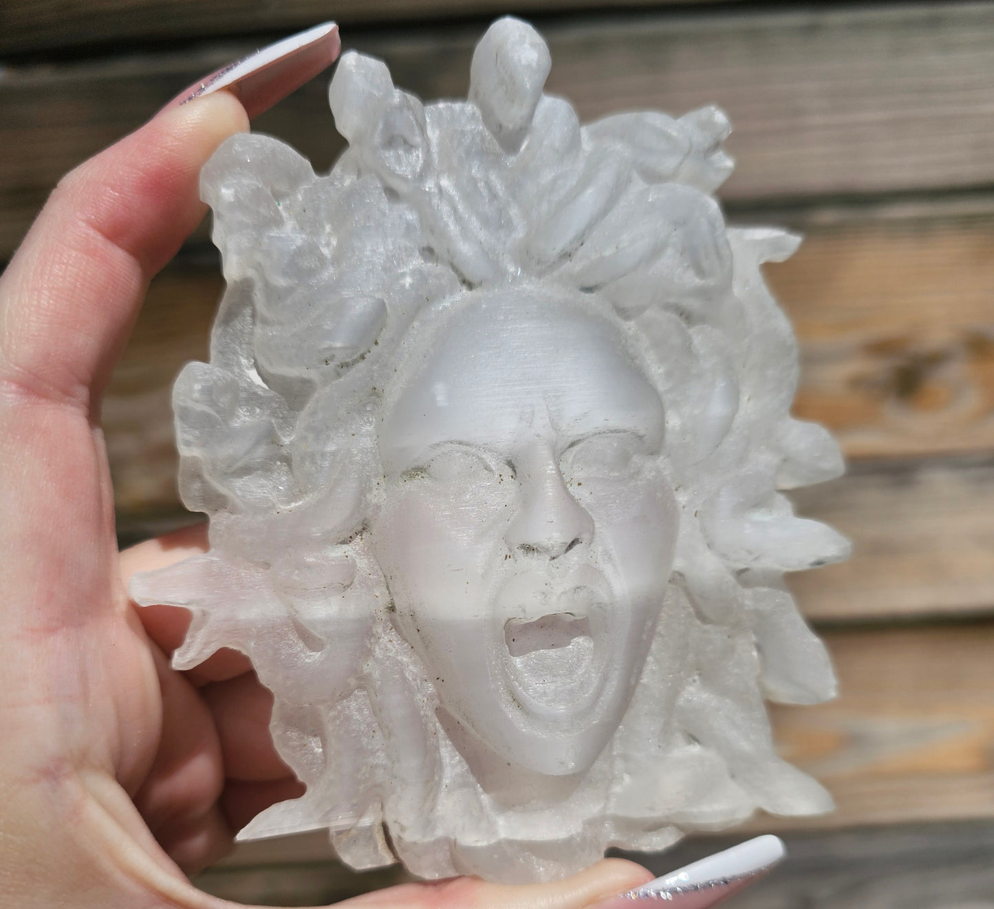 Selenite-Satin Spar Medusa