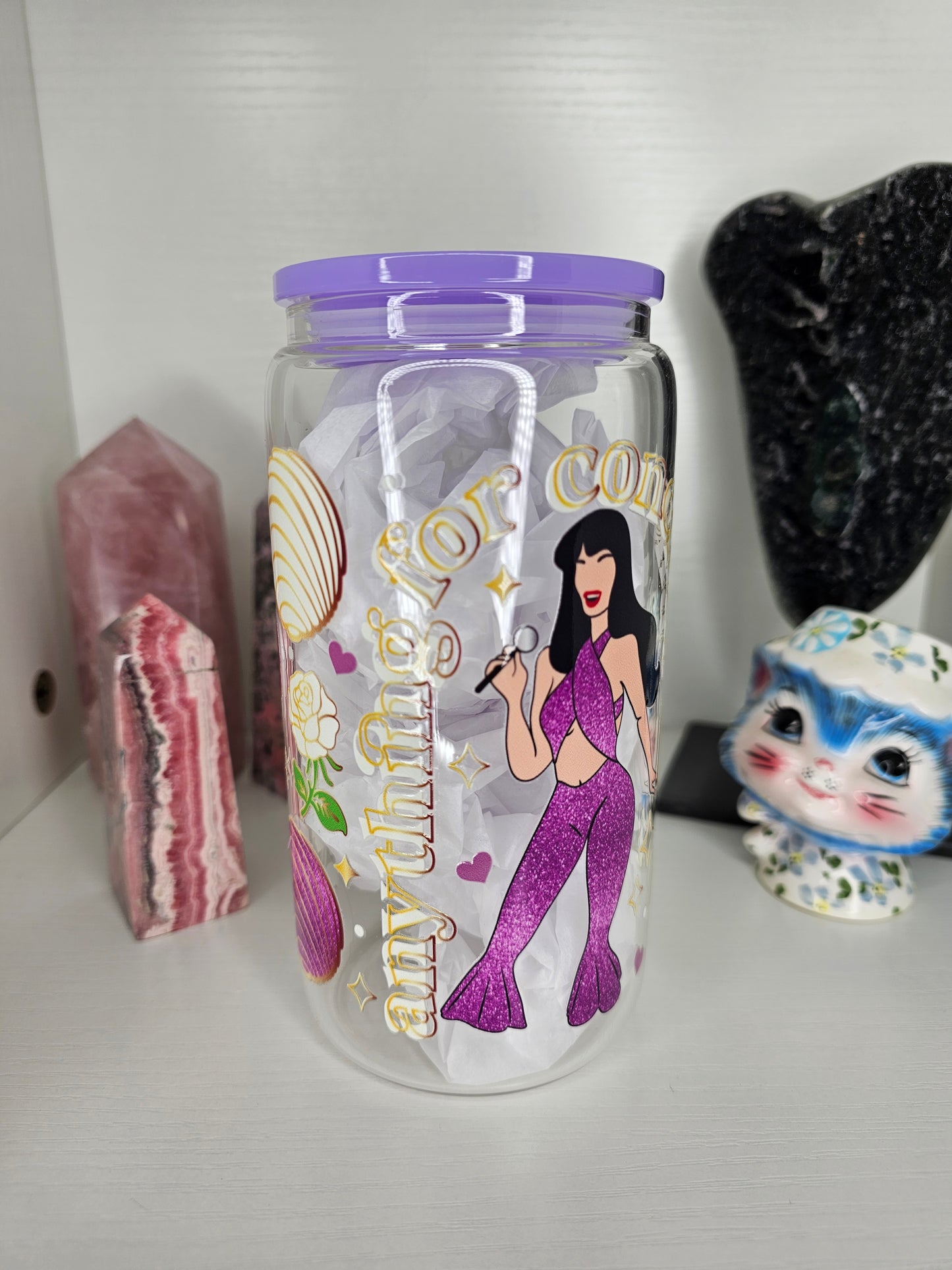 16oz LA REINA Glass Cup