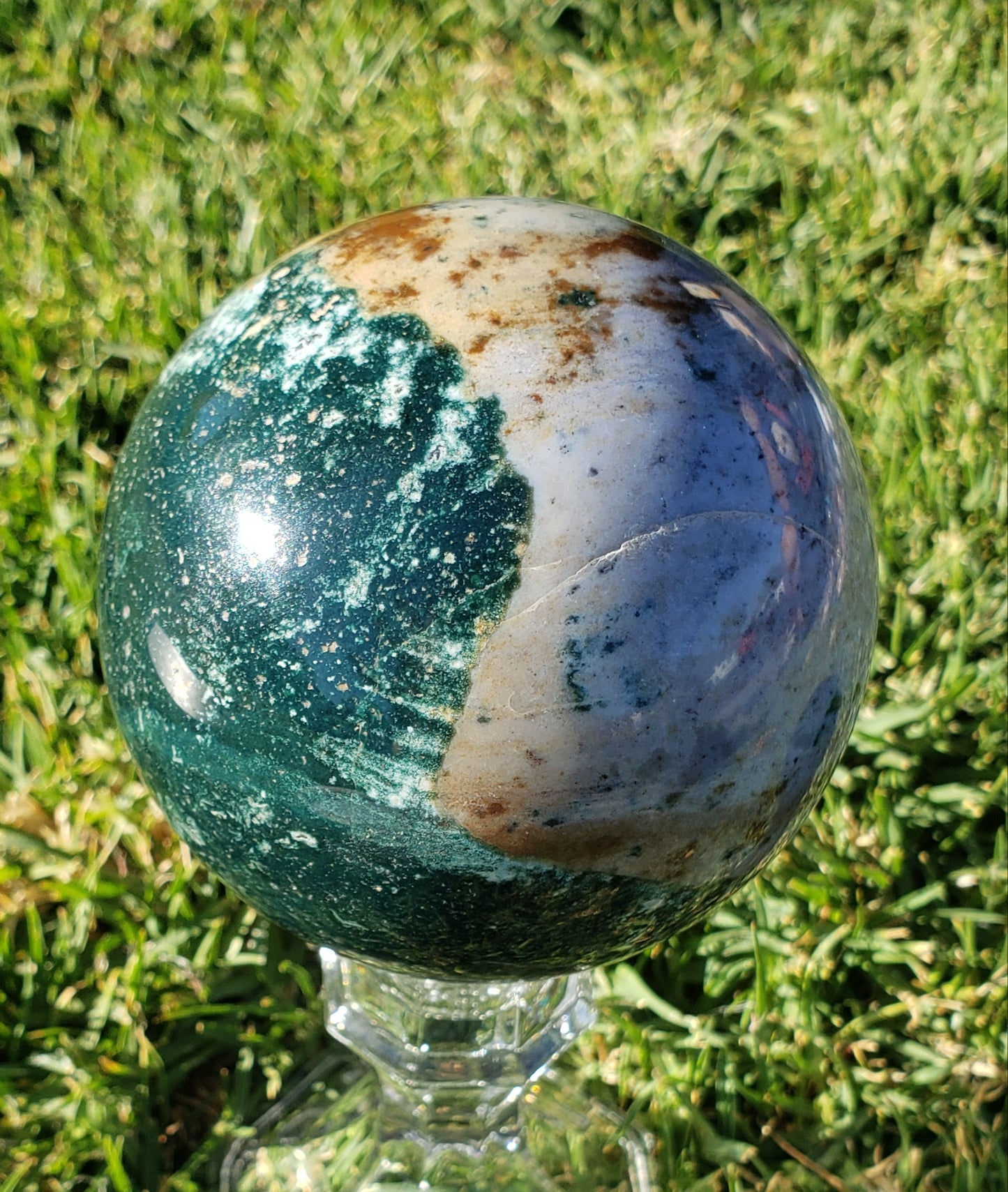 2 1/2 Pound Ocean Jasper Sphere