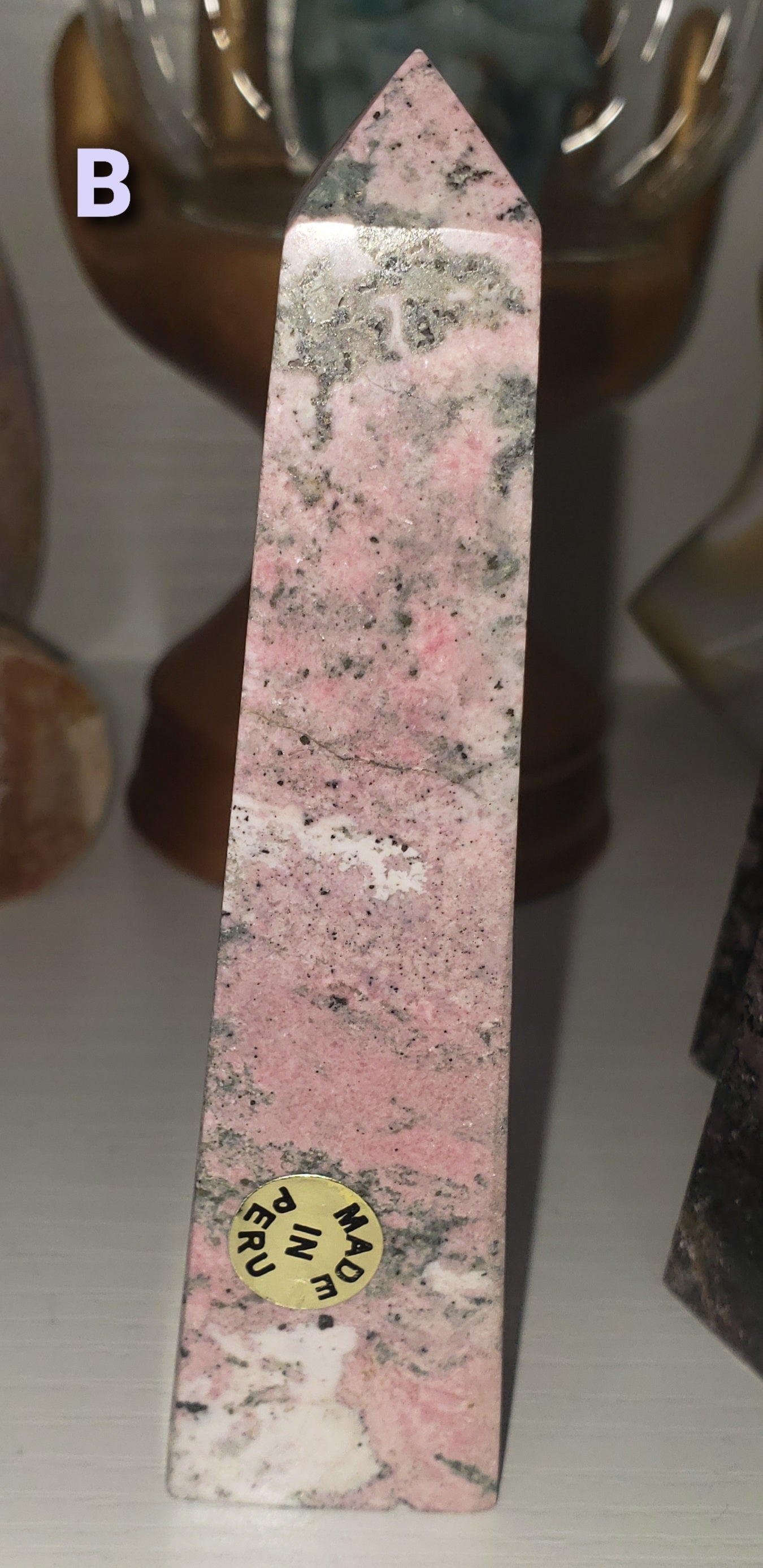 (1) Peruvian Rhodonite Tower