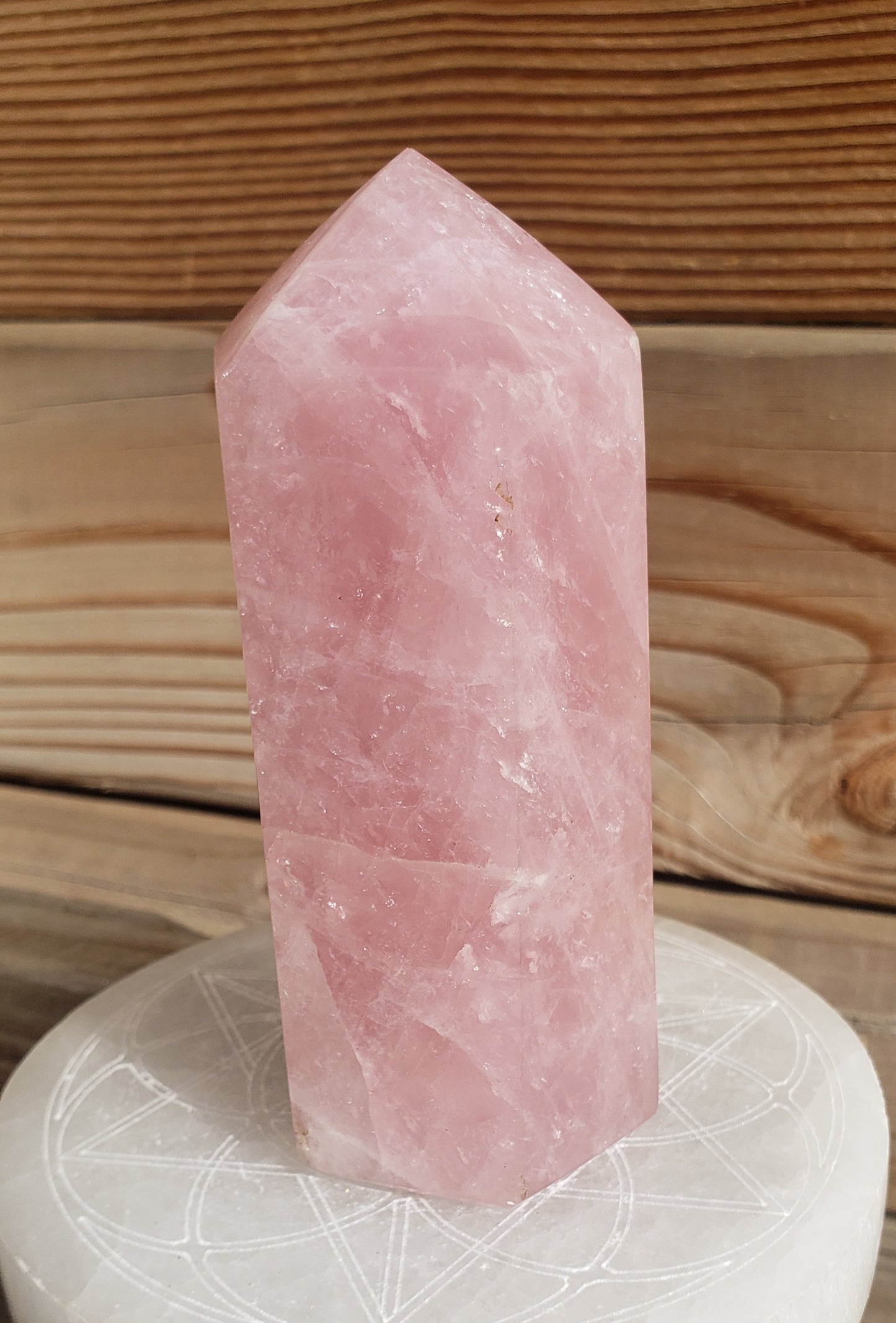 Large Rose Quartz Tower