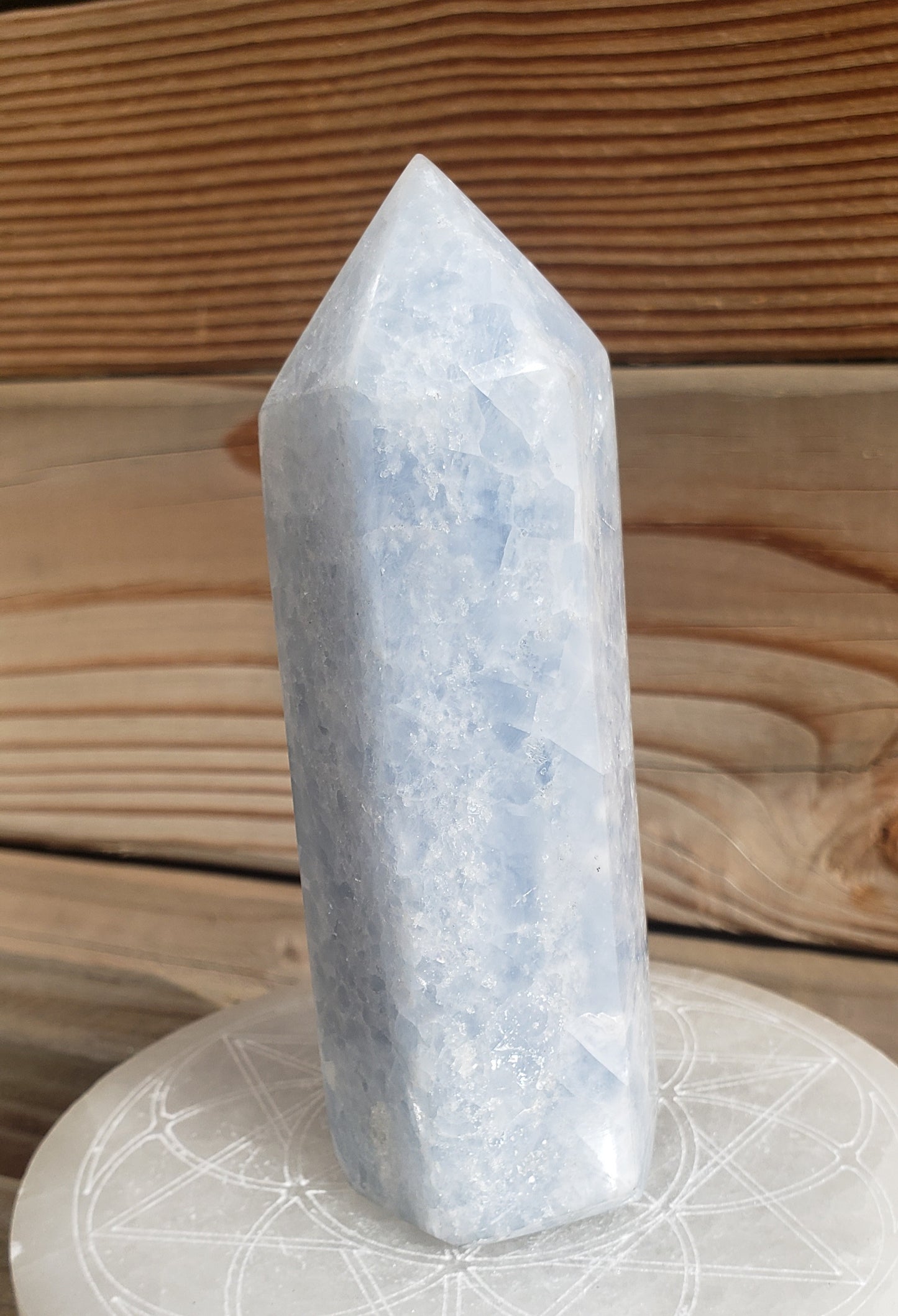 Large Blue Calcite Tower