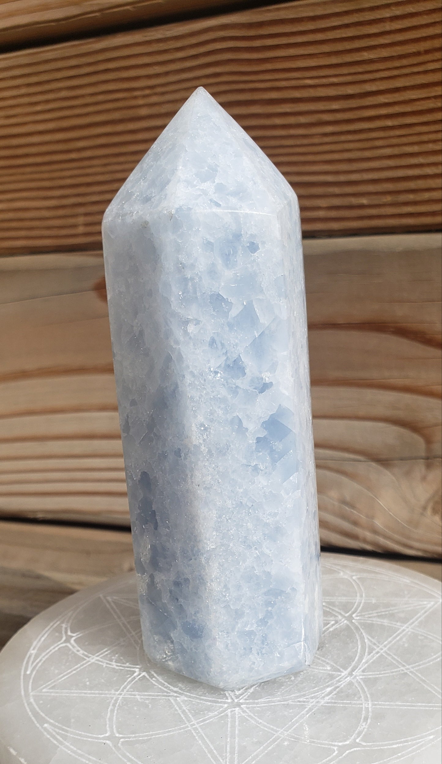 Large Blue Calcite Tower