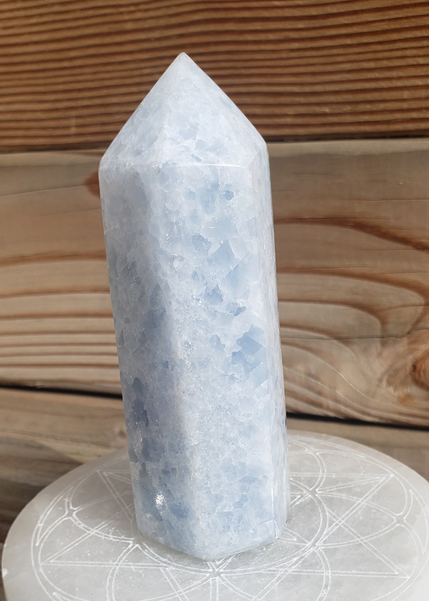 Large Blue Calcite Tower